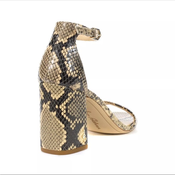 Sam Edelman Daniella Snakeskin block heel size 10 - Picture 2 of 9